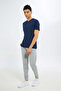 Navy V-Neck Regular Fit T-Shirt - 2