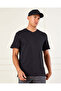 Men Black Basic Solid T-Shirt