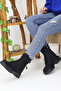 Women's Lace-Up Zippered Buckle Thick Sole Boots Winter Waterproof 504