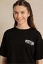 Senior Girls Black Printed Top - 8