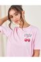 Women Pink Printed Oversized T-Shirt - 4