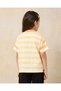Girls Yellow And Pink Striped With Embellishment T-shirt - 3