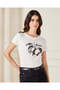 Women White Printed T-Shirt