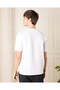 Men White Jacquard T-Shirt - 3