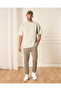 Men Beige Jacquard T-Shirt - 2