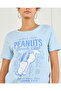 Women Blue Peanut Printed Tshirt - 4