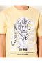 Boys Yellow Printed Loose Fit T-Shirt - 4