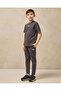 Boys Charcoal Embroidered T-Shirt - 2