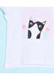 Infant Girls White Cat Print T-Shirt - 3
