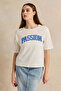 Women White Embroidered T-Shirt