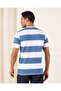 Men White And Blue Striped T-Shirt - 3