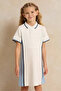 Girls White Collared A Line Dress