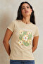 Women Beige Printed T-Shirt
