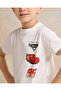 Boys White Printed T-shirt - 4