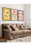 Çiçek Market 3 Piece Black Wooden Framed Painting - 2