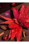 Christmas Ornament Artificial Glitter Daisy Poinsettia Red 60 cm Large Size Poinsettia Hpy26082 - 4