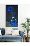 Blue Flower in Blue Vase One Piece Canvas, Canvas Painting - 3