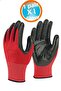Nitrile Coated Work Gloves 10 XL High Grip Flexible Comfortable Working Gloves Red Black