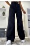 Bt12681061 Black High Waist Stretch Fabric Loose Jeans Pants