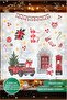 Red Truck Christmas Sticker Pack New Year Set Glass Wall Sticker