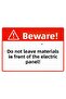 Attention! Don'T Leave Anything in Front of the Electrical Panel! Isg Warning Sign Pvc A4 21X30 cm