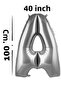 Foil Balloon Letter Silver Color 100 cm 40 Inch Helium Compatible - 5