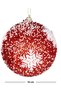 Christmas Ball, White Snowflake, Red - Pack of 2, 10 cm - 4