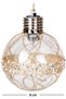 Christmas Ball, Gold - Illuminated, Pack of 2, 8 cm - 3