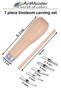 Linoleum Carving Set 7 Pieces 1 Pack Wooden Handle Linoleum Carving Cutting Knife Set 7 Pieces with 5 Blades Linoleum Bask
