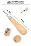 Linoleum Carving Set 7 Pieces 1 Pack Wooden Handle Linoleum Carving Cutting Knife Set 7 Pieces with 5 Blades Linoleum Bask - 2