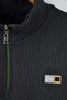Gray Regular/Normal Cut Textured Label Detailed Zippered Sweatshirt Tmnaw26Sw00062 - 6
