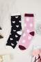 Pink-Multicolor 2-Piece Heart Towel Knitted Socks Thmaw26Co00014 - 3