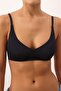 Siyah Hayalet Dikişsiz/Lazer Kesim Balensiz Kaplı Micro Bralette Örme Sütyen THMAW26SU00024 - 3