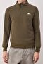 Khaki Regular/Normal Cut Textured Label Detailed Zippered Sweatshirt Tmnaw26Sw00062 - 3