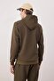Khaki Regular/Normal Cut Hooded Textured Sweatshirt Tmnaw26Sw00068 - 4