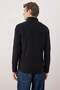 Black Regular/Normal Cut Zippered Fleece Sweatshirt Tmnaw26Sw00063 - 4