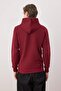 Burgundy Regular/Normal Cut Hooded Textured Sweatshirt Tmnaw26Sw00068 - 4