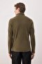 Haki Regular/Normal Kesim Fermuarlı Polar Sweatshirt TMNAW26SW00063 - 4
