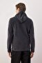 Anthracite Slim/Fitted Polar Zippered Hooded Sweatshirt Tmnaw26Sw00064 - 4