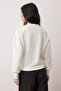 Ecru Ribbed Regular/Normal Fit Knitted Sweatshirt Twoaw26Sw00046 - 4