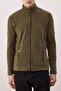 Haki Regular/Normal Kesim Fermuarlı Polar Sweatshirt TMNAW26SW00063 - 3