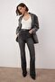 Antrasit Yüksek Bel İspanyol Paça Comfort/Esnek Flare Jeans TWOAW26JE00255