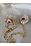 Evil Eye Beaded Pacifier Set – Gold Plated Zircon Stone Pacifier Chain Baby Gift - 4