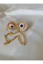 Evil Eye Beaded Pacifier Set – Gold Plated Zircon Stone Pacifier Chain Baby Gift