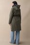 Zipper Detail Furry Coat - Khaki - 4