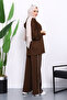 Modal Set with Brown Zippered Sweat Pants - 4