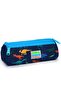 Kids Navy Blue Dinosaur Patterned Three-Compartment Pencil Case