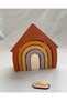 Waldorf Home Educational - Set of 5 Pastel Color Natural Wood Rainbow, Sensory Toy - 4
