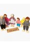 Wooden Puppet Family Set of 6 – Montessori Educational Toy, Play House Figures - 2