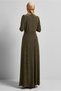 Drape Detail Silvery Dress 45677 - 4